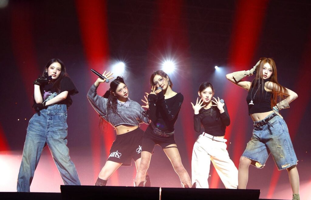 Kpop group Kiii Kiii performing live on stage